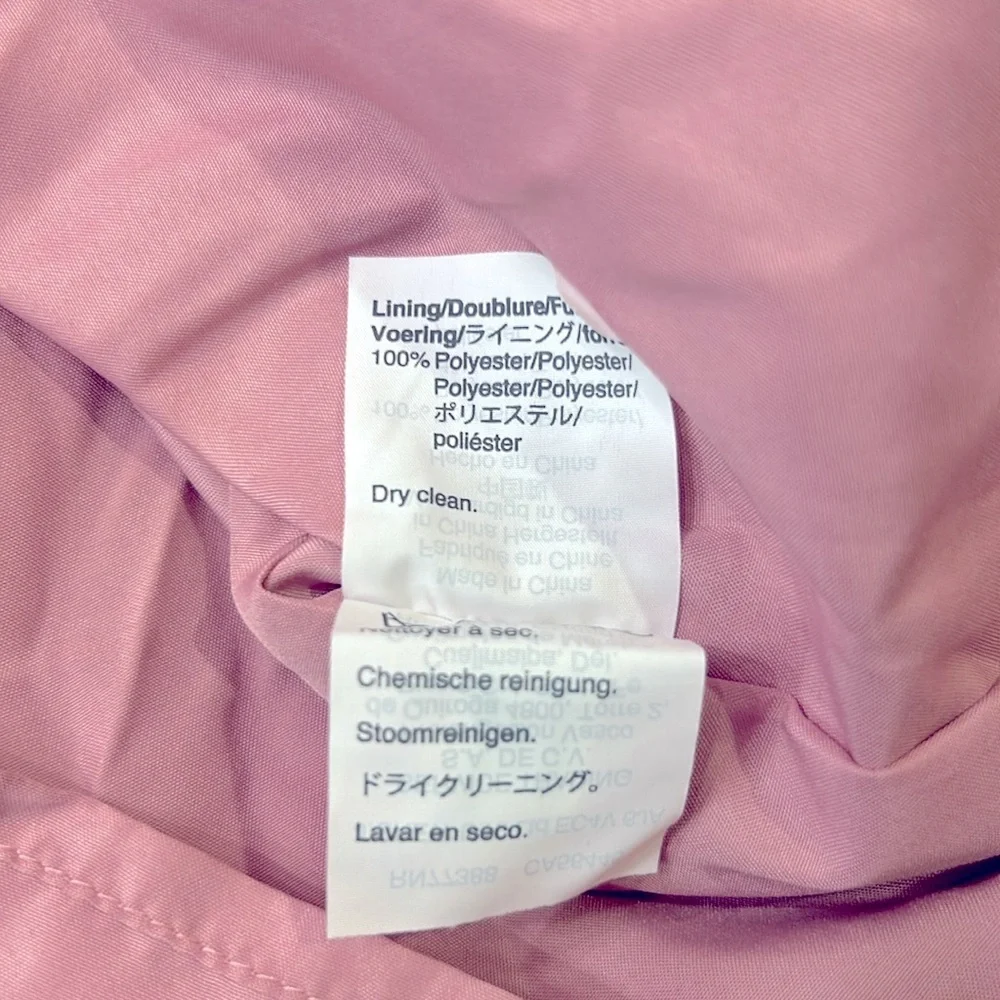 J. Crew Pink Velvet Tulip Hem Dress Lined Long Sleeve Women’s Size 10 NWT